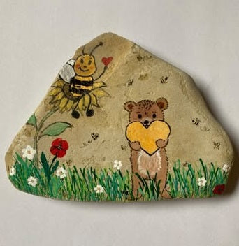 Decorative stone "Snailed it"