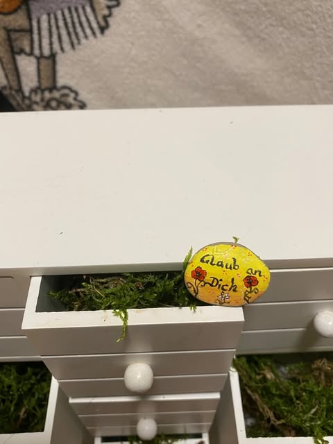 Deko Stein "Glaub an dich" (flowers)