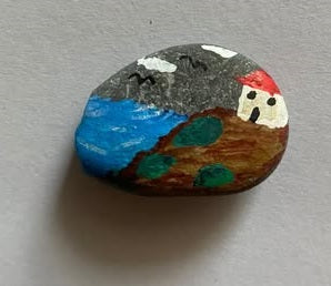 Decorative stone "Snailed it"