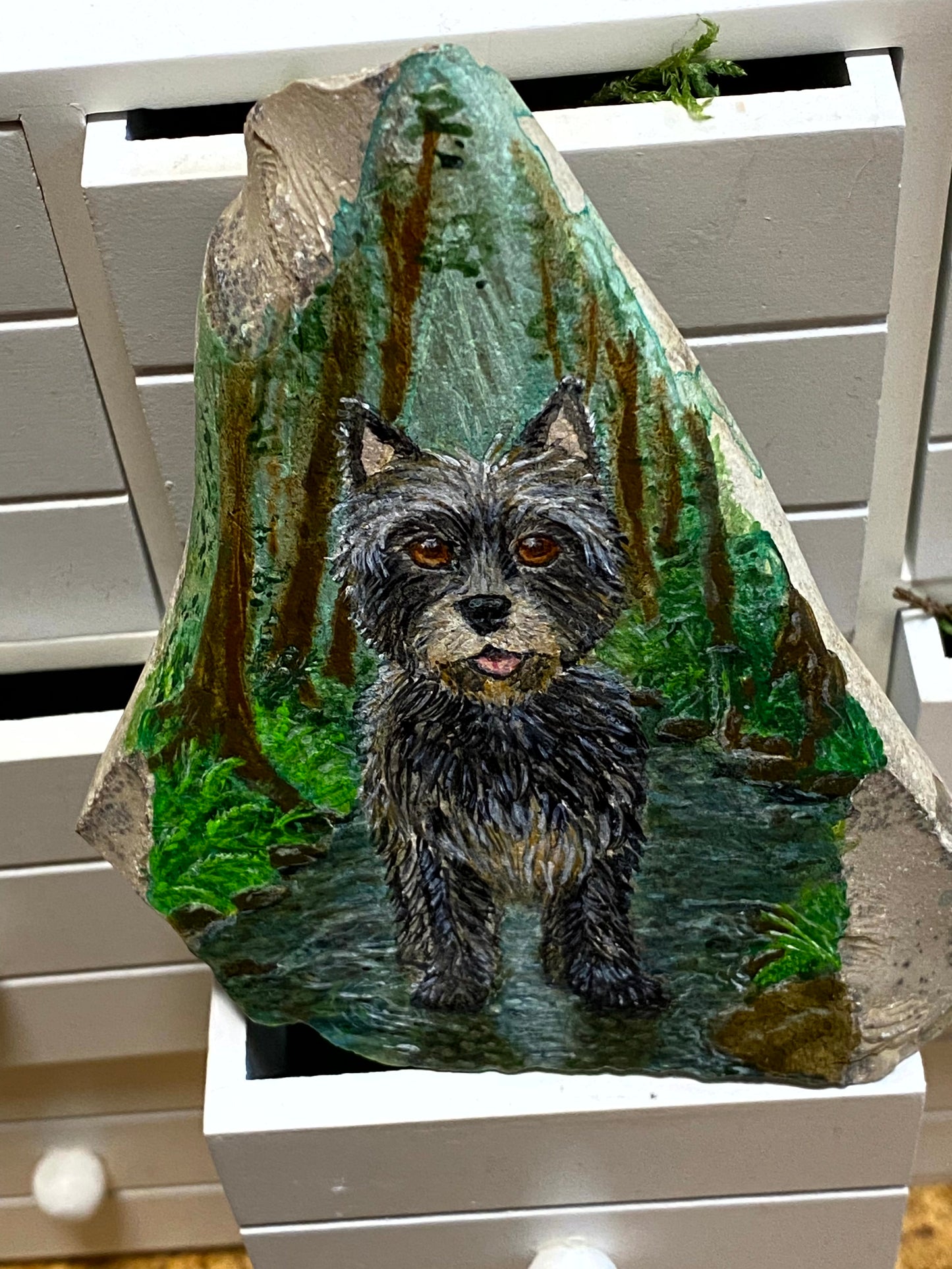 Deko Stein "Paloma" (Cairn Terrier)