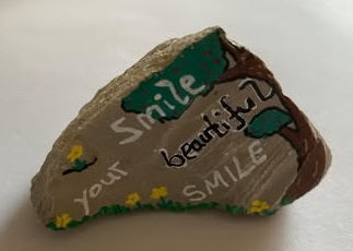 Decorative stone "Snailed it"