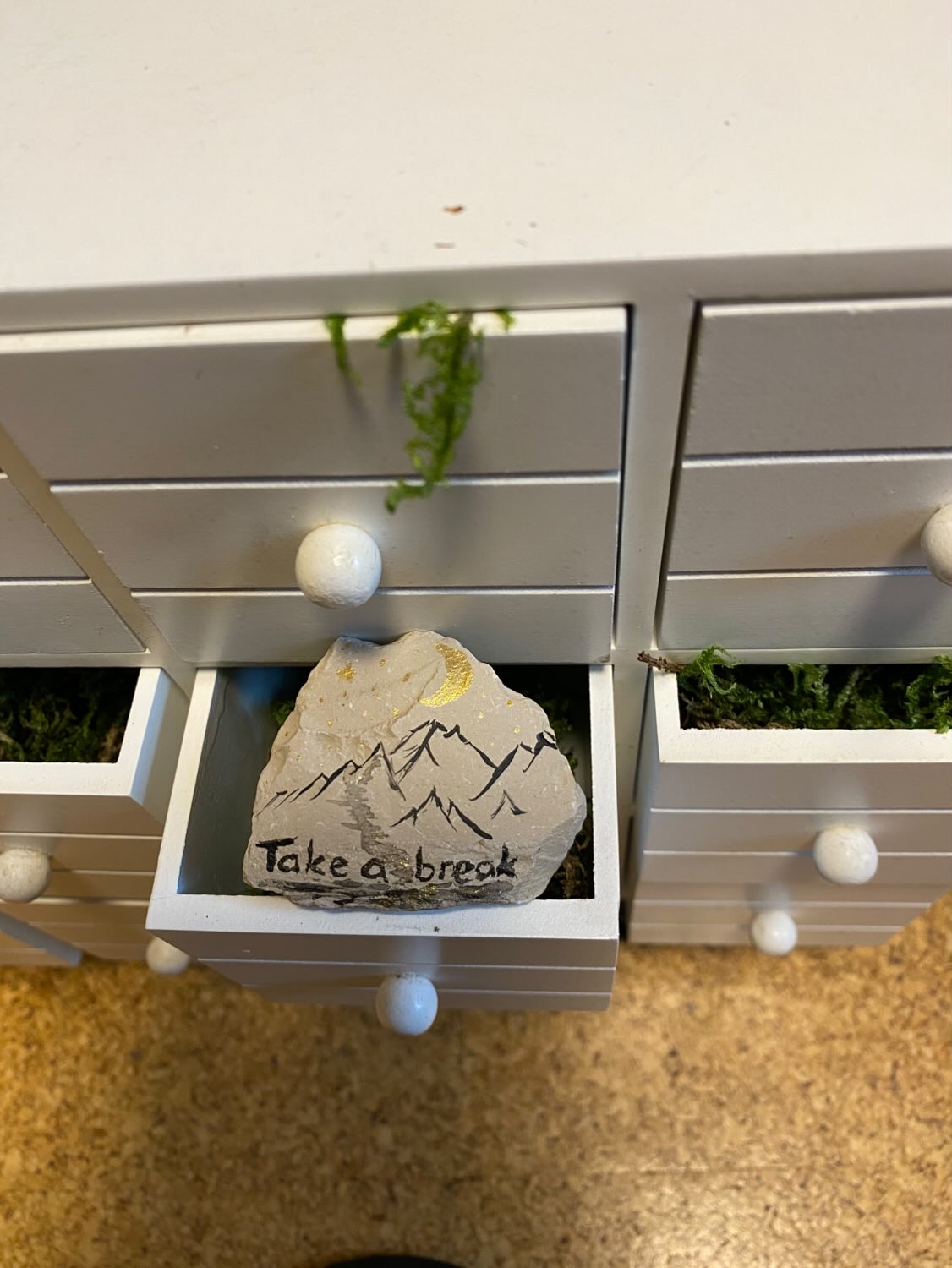 Deko Stein "Take a Break" (Mountains)