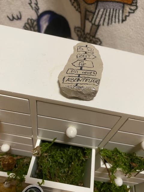 Decorative stone "Snailed it"