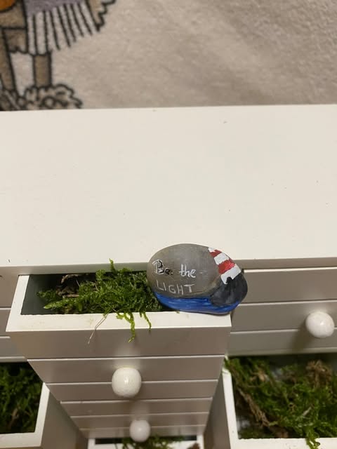 Deko Stein "Be the Light" (lighthouse)