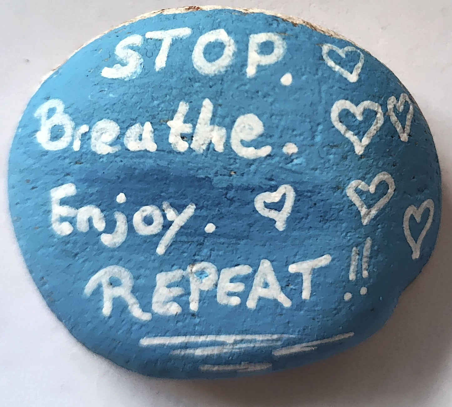 Decorative stone "Stop.Breathe.Enjoy."