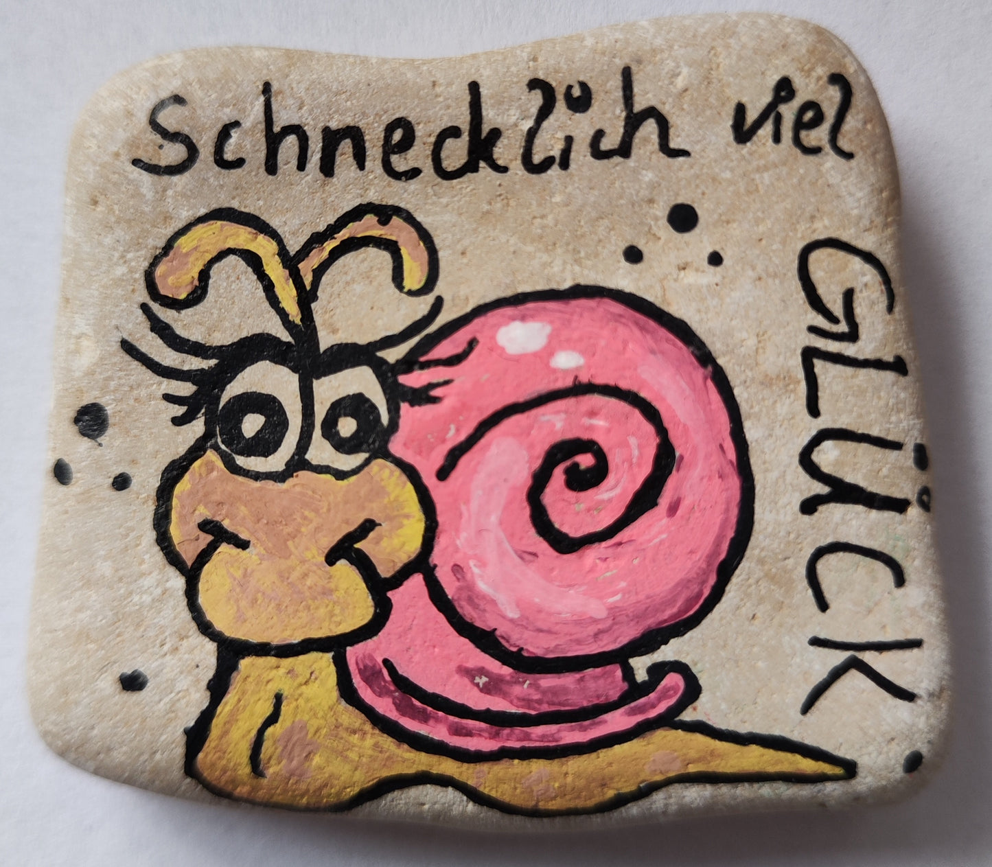 Decorative stone "Good luck quickly"