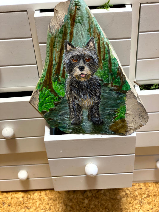 Deko Stein "Paloma" (Cairn Terrier)