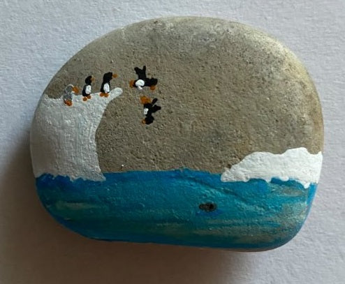 Deko Stein "Penguins"