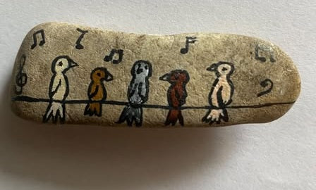 Deko Stein "Singing birds"