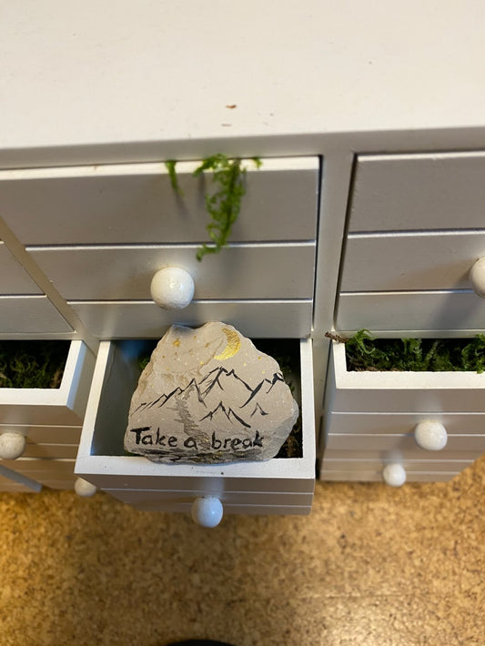 Deko Stein "Take a Break" (Mountains)