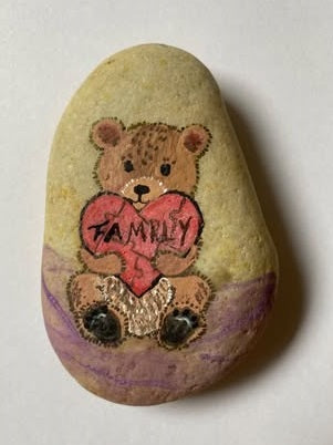 Decorative stone "Snailed it"