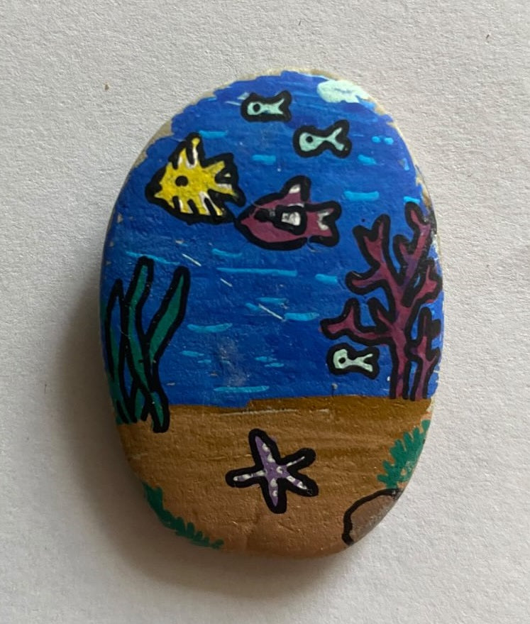 Decorative stone "Snailed it"