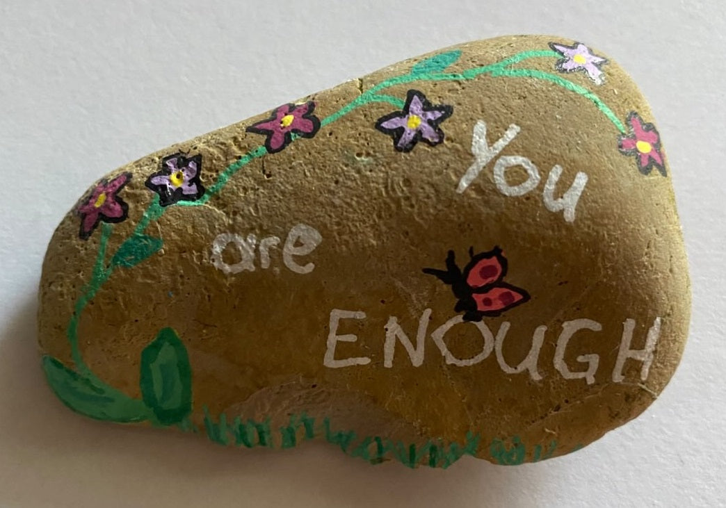 Decorative stone "Snailed it"