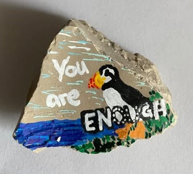 Decorative stone "Snailed it"