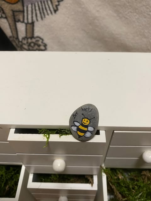 Deko Stein "Bee Happy"