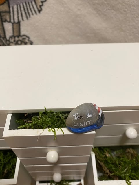 Deko Stein "Be the Light" (lighthouse)