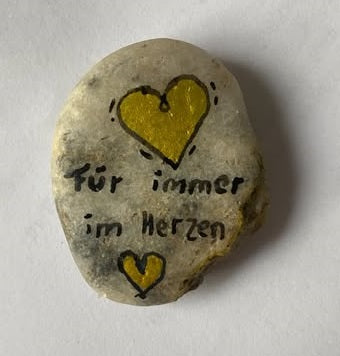 Deko Stein "Für immer im Herzen"