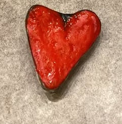 Deko Stein "Red heart"