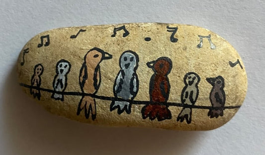 Deko Stein "Singing birds"