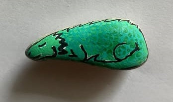 Decorative stone "Snailed it"