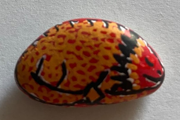 Deko Stein "sleeping dragon" (red)