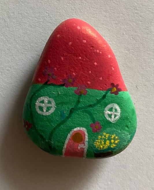 Decorative stone "Snailed it"