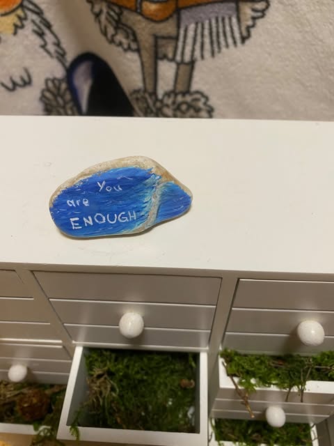 Decorative stone "Snailed it"